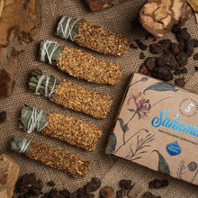 画像をギャラリービューアに読み込む, 乾燥させたセージなどを束にして燃やした煙で浄化するスマッジング INCENSE SMALL SMUGDE BOX x5 /Sagrada Madre(サグラダマドレ)