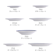 画像をギャラリービューアに読み込む, フランスのビストロでの定番ブルーバンドを再現したデザインの食器 LA MOISSON ブラッセリーブルー