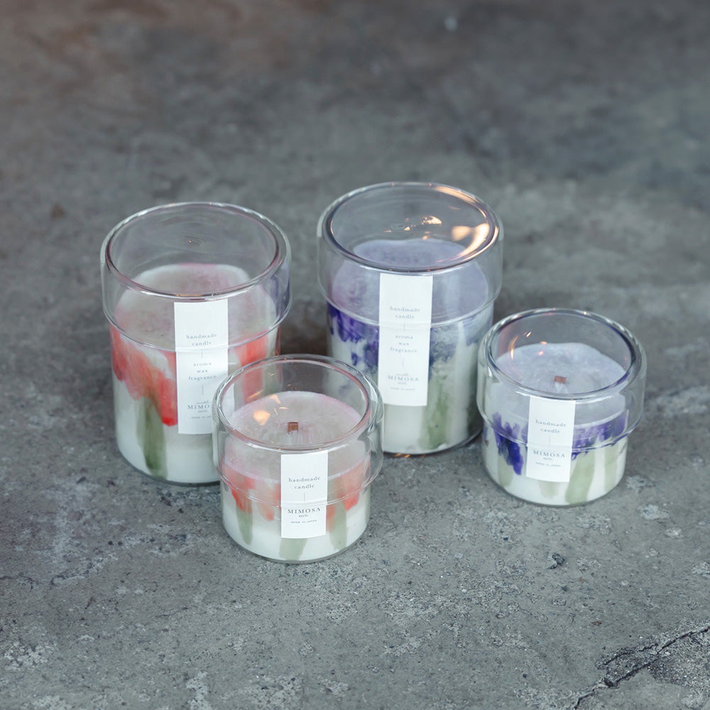 灯りそのものがインテリアになる 絵画のようなメルト アロマキャンドル MIMOSA Melt Candle