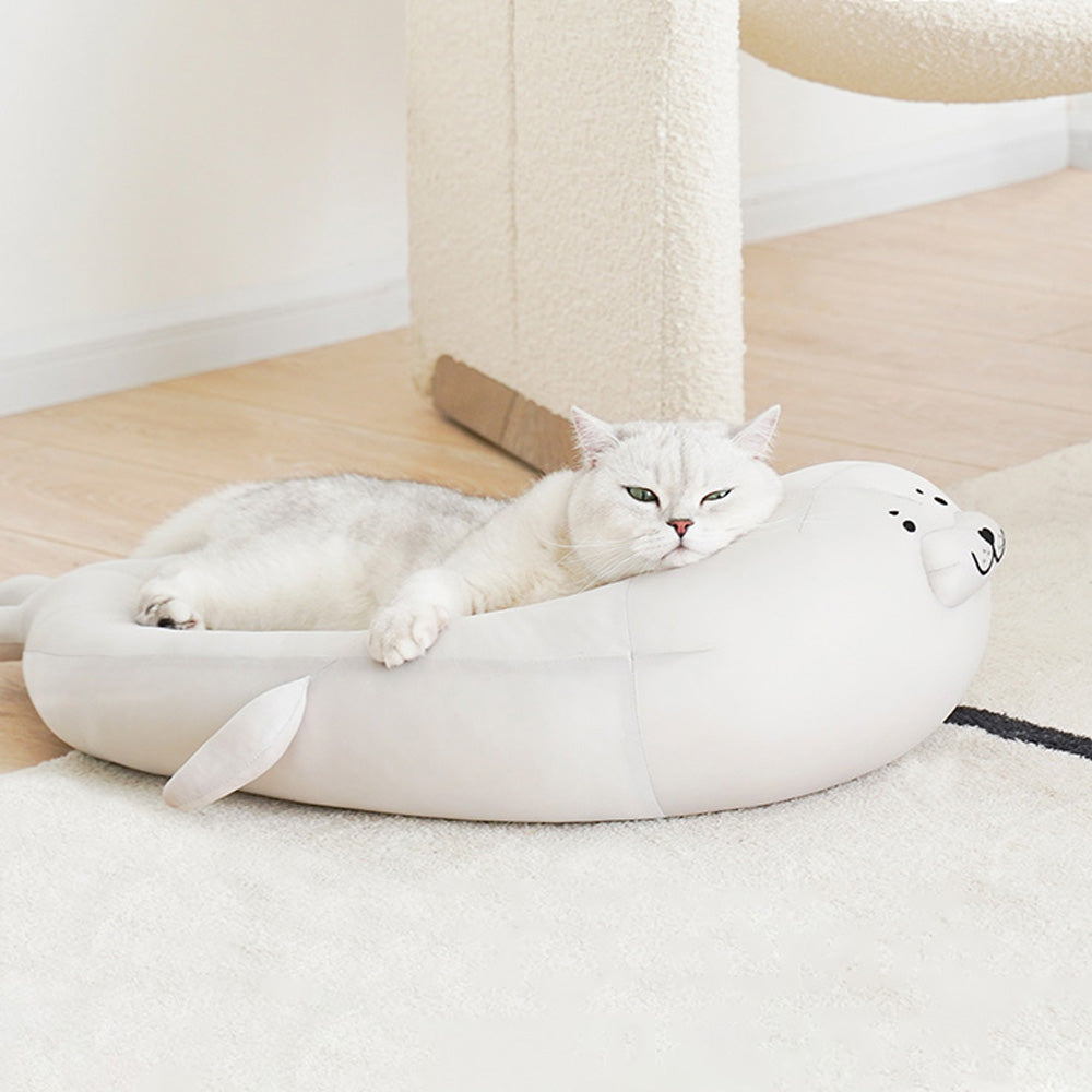 滑らかな手触りのアザラシ型ペット用ベッド SEAL ICE-FIL PET
