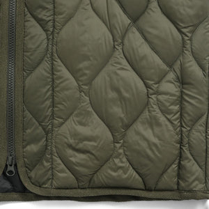 柔らかい生地を使用した、着心地◎ミリタリーダウン TAION ミリタリー VネックWジップ ダウンベスト-ソフトシェル(TAION-001ALSZML-1)