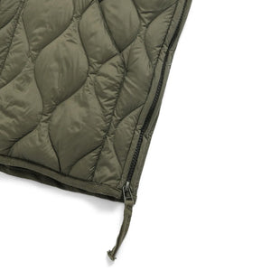 柔らかい生地を使用した、着心地◎ミリタリーダウン TAION ミリタリー VネックWジップ ダウンベスト-ソフトシェル(TAION-001ALSZML-1)