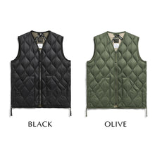 画像をギャラリービューアに読み込む, 柔らかい生地を使用した、着心地◎ミリタリーダウン TAION ミリタリー VネックWジップ ダウンベスト-ソフトシェル(TAION-001ALSZML-1)