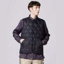 画像をギャラリービューアに読み込む, 柔らかい生地を使用した着心地◎のミリタリーダウン TAION ミリタリー クルーネック ダウンベスト-ソフトシェル(TAION-004ALSBML-1)