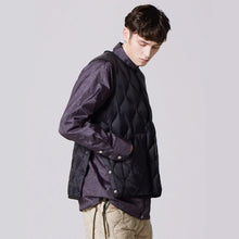 画像をギャラリービューアに読み込む, 柔らかい生地を使用した着心地◎のミリタリーダウン TAION ミリタリー クルーネック ダウンベスト-ソフトシェル(TAION-004ALSBML-1)