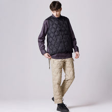 画像をギャラリービューアに読み込む, 柔らかい生地を使用した着心地◎のミリタリーダウン TAION ミリタリー クルーネック ダウンベスト-ソフトシェル(TAION-004ALSBML-1)