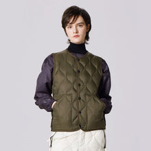 画像をギャラリービューアに読み込む, 柔らかい生地を使用した着心地◎のミリタリーダウン TAION ミリタリー クルーネック ダウンベスト-ソフトシェル(TAION-004ALSBML-1)
