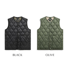 画像をギャラリービューアに読み込む, 柔らかい生地を使用した着心地◎のミリタリーダウン TAION ミリタリー クルーネック ダウンベスト-ソフトシェル(TAION-004ALSBML-1)