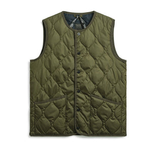 カットソーやタートルネックとの相性が抜群 TAION ミリタリー クルーネックボタン ダウンベスト (TAION-004B2ML-1)