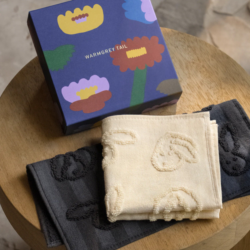 専用パッケージ入り WARMGREY TAIL の HAND CLOTH(ハンドクロス)