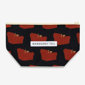 物をたっぷり収納できるポーチ WARMGREY TAIL の STANDING POUCH