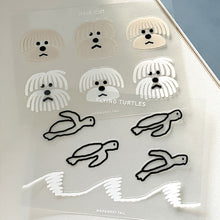 画像をギャラリービューアに読み込む, イラストに沿って型抜かれているホワイトコーティングステッカー WARMGREY TAIL の STICKER(ステッカー)
