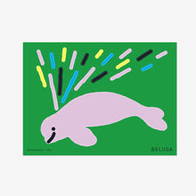 画像をギャラリービューアに読み込む, イラストに沿って型抜かれているホワイトコーティングステッカー WARMGREY TAIL の STICKER(ステッカー)