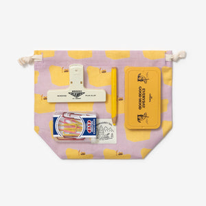 たっぷり収納 簡単に開け閉めできるポーチ WARMGREY TAIL の STRING POUCH