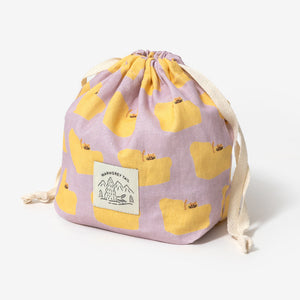 たっぷり収納 簡単に開け閉めできるポーチ WARMGREY TAIL の STRING POUCH