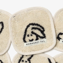 画像をギャラリービューアに読み込む, 1つ1つデザインが異なる WARMGREY TAIL の TOWEL COASTER(タオルコースター)