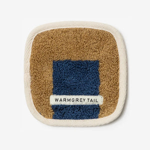 1つ1つデザインが異なる WARMGREY TAIL の TOWEL COASTER(タオルコースター)