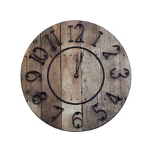 画像をギャラリービューアに読み込む, 無骨なアイアンの文字とアンティークな木目調が調和する時計 BARREL CLOCK（バレル クロック）

