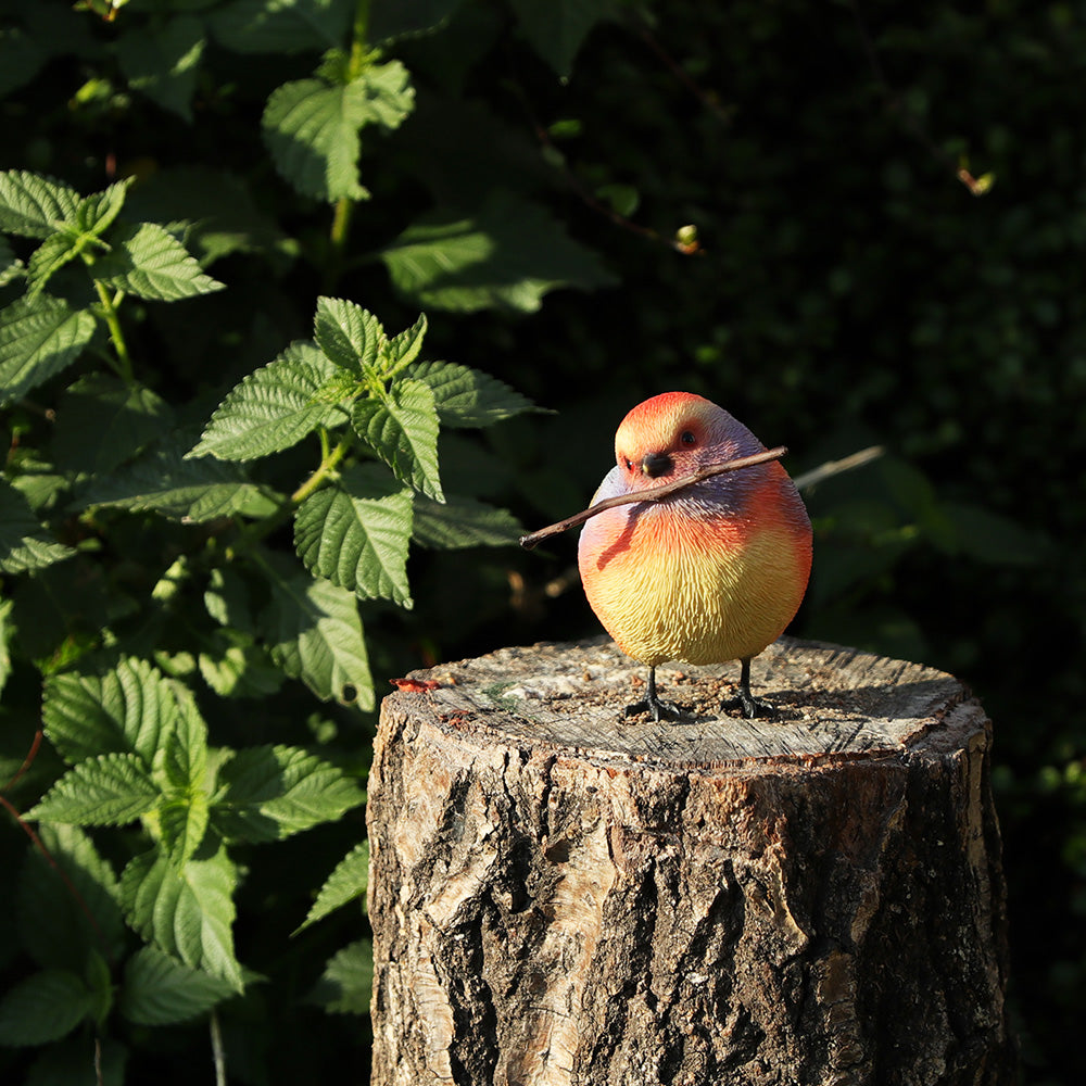 リアルなフジイロムシクイのオブジェ BIRDIE BILL WHITE-BROWED TIT