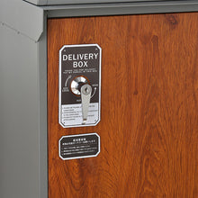 画像をギャラリービューアに読み込む, 木目を生かした住宅にピッタリな宅配ボックス付きポスト(GALVA)