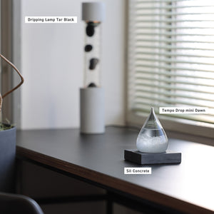 天候の変化で結晶の形が変わる しずく型のオブジェ Tempo Drop mini(テンポ ドロップ ミニ)