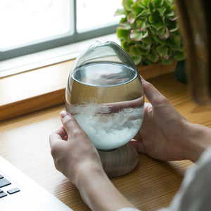 天候の変化で結晶の形が変わる たまご型のオブジェ Tempo Pulse(テンポ パルス)