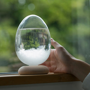 天候の変化で結晶の形が変わる たまご型のオブジェ Tempo Pulse(テンポ パルス)