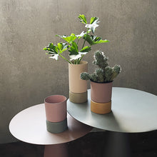 画像をギャラリービューアに読み込む, 竹筒を切ったかのような、ツートンのアイアンプランターカバー Valente Picco(ヴァレンテ ピッコ)