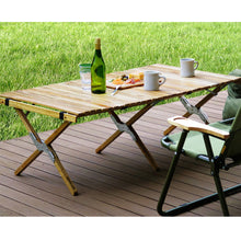 画像をギャラリービューアに読み込む, 使う場所を選ばないロールトップテーブル WOOD ROLL TOP TABLE(ウッド ロールトップテーブル)