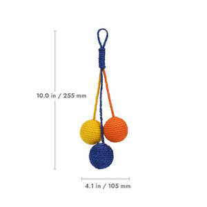 壁やドアノブに掛けられるペット用おもちゃ JUTE ROPE TOY