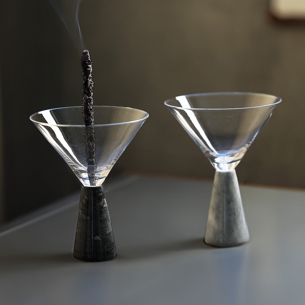 天然大理石とガラスのインセンスホルダー Alle a te WonderMarble