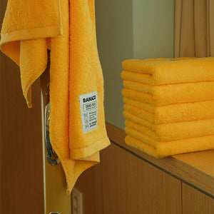 ふわふわの肌触りが特徴で洗濯時の変形が少ないカラータオル BANACO ROUCO COLOR TOWEL