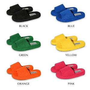 やわらかいテリー素材でふんわりした快適な履き心地のスリッパ BANACO VIVID TERRY ROOM SLIPPER