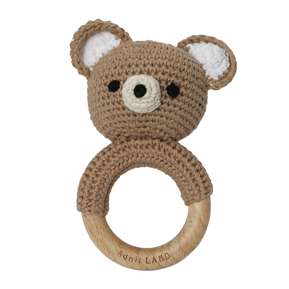 アブディールabdealハンドガービングアシッド新品（ローカルボッコムニンナ） リンリンと音が鳴るかぎ編みされたあみぐるみラトル BEBE ANIMAL（べべ