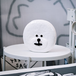 【予約商品】ビションフリーゼのふわふわ感を陶器で表現したクロック Bmix Studio INAP EDITION BICHON CLOCK