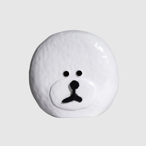 【予約商品】ビションフリーゼのふわふわ感を陶器で表現したクロック Bmix Studio INAP EDITION BICHON CLOCK
