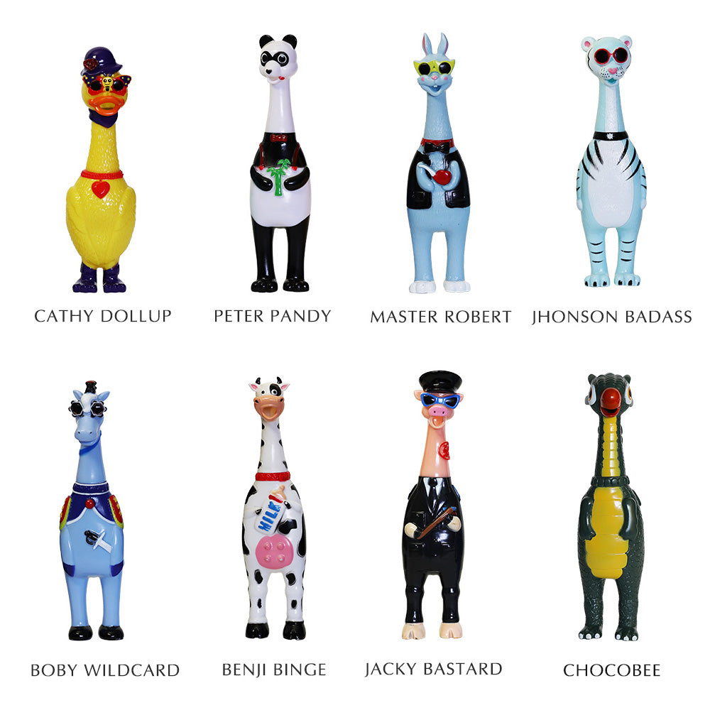 お腹を軽く押すとけたたましく鳴く、ユニークなおもちゃ BRONX