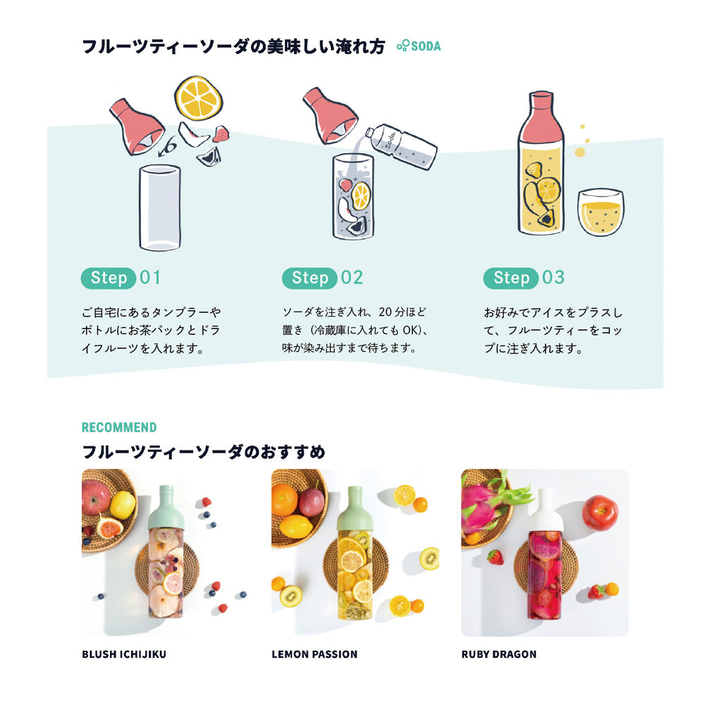 健康的で身体に良く美味しく飲めるカロリーゼロのフルーツティー