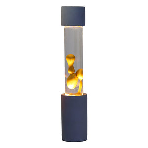 点灯すると呼吸をするように流動的に形を変えながらコンクリートの筒を行き来する Dripping Lamp（ドリッピングランプ）