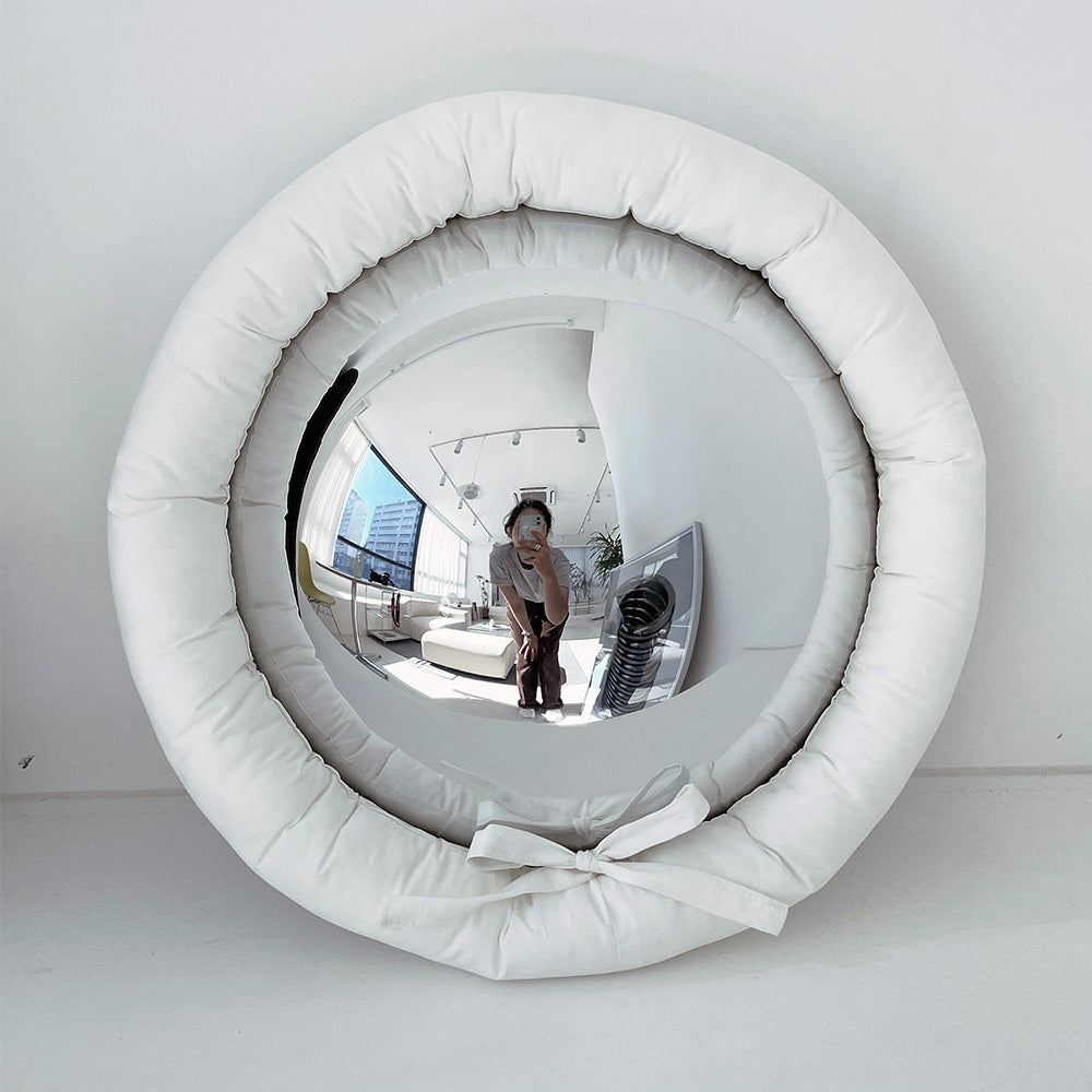 魚眼レンズのような鏡 MIHOMIDU Fisheye cushion mirror（フィッシュアイクッションミラー ）