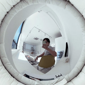 魚眼レンズのような鏡 MIHOMIDU Fisheye cushion mirror（フィッシュアイクッションミラー ）