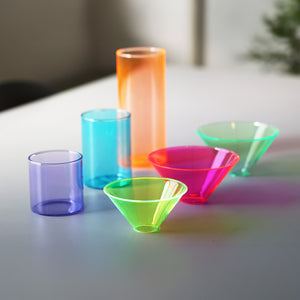 上下セパレート構造 ネオンカラーのガラス製フラワーベース GLOW GROW（グロー グロウ）