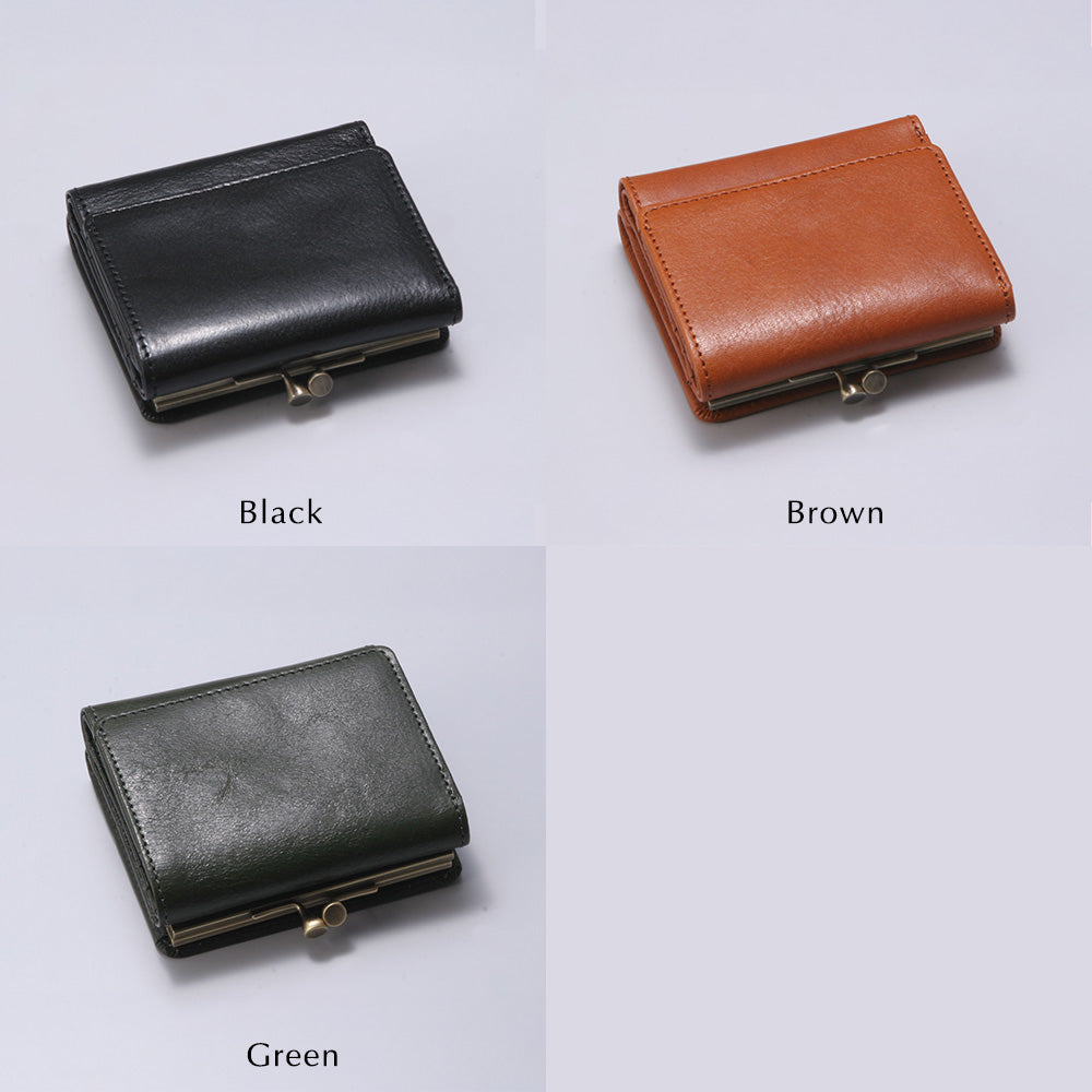 コンパクトながら抜群の収納力 Hawk がま口三つ折財布 – MAG. online shop