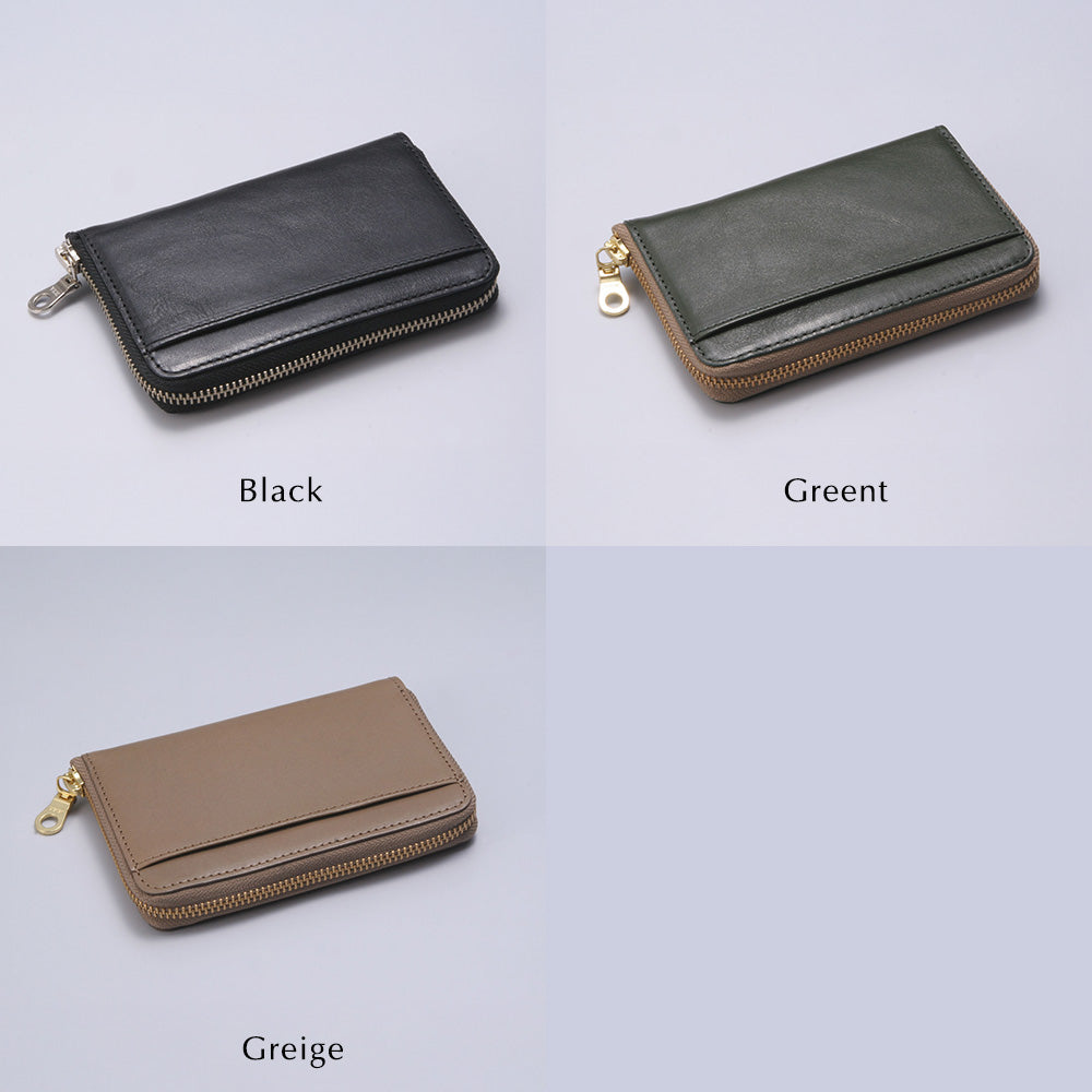 ラウンドファスナー・ミドル コンパクトなサイズ感でポケットやバッグの中でかさばらない Hawk