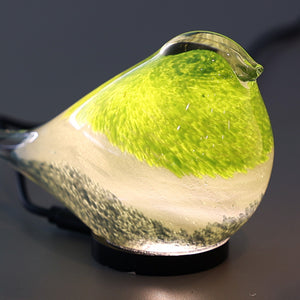 丸くてかわいい小鳥たちをモチーフとしたガラス製のインテリアオブジェランプ HEALING LITTLE BIRD（ヒーリング リトル バード）