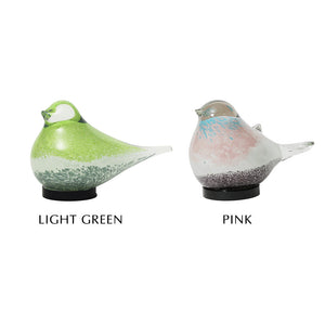 丸くてかわいい小鳥たちをモチーフとしたガラス製のインテリアオブジェランプ HEALING LITTLE BIRD（ヒーリング リトル バード）