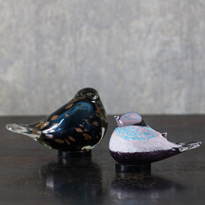 丸くてかわいい小鳥たちをモチーフとしたガラス製のインテリアオブジェランプ HEALING LITTLE BIRD（ヒーリング リトル バード）