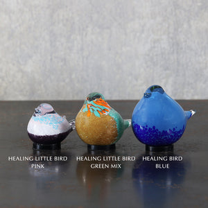 丸くてかわいい小鳥たちをモチーフとしたガラス製のインテリアオブジェランプ HEALING LITTLE BIRD（ヒーリング リトル バード）