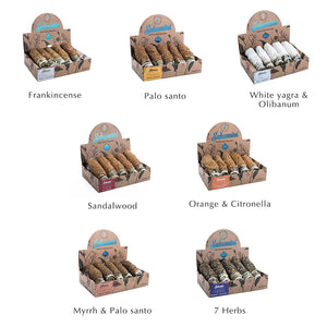 乾燥させたセージなどを束にして燃やした煙で浄化するスマッジング INCENSE SMALL SMUGDE BOX x5 ／Sagrada Madre（サグラダマドレ）