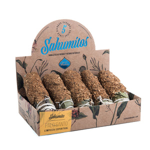 乾燥させたセージなどを束にして燃やした煙で浄化するスマッジング INCENSE SMALL SMUGDE BOX x5 ／Sagrada Madre（サグラダマドレ）